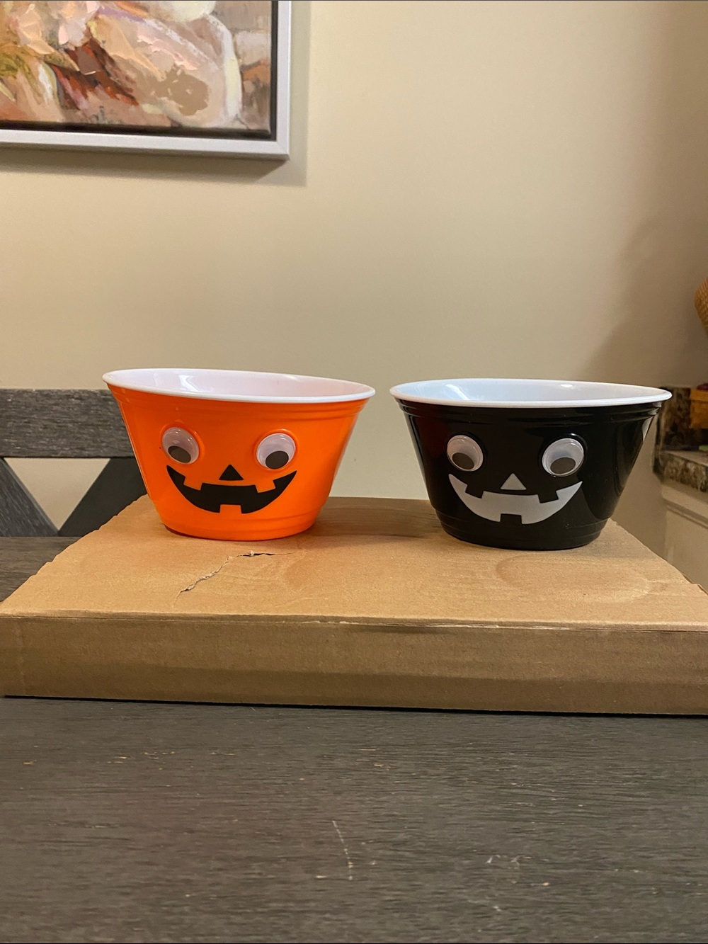 Halloween Jack-O'-Lantern Candy Buckets - Black and Orange